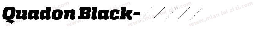 Quadon Black字体转换